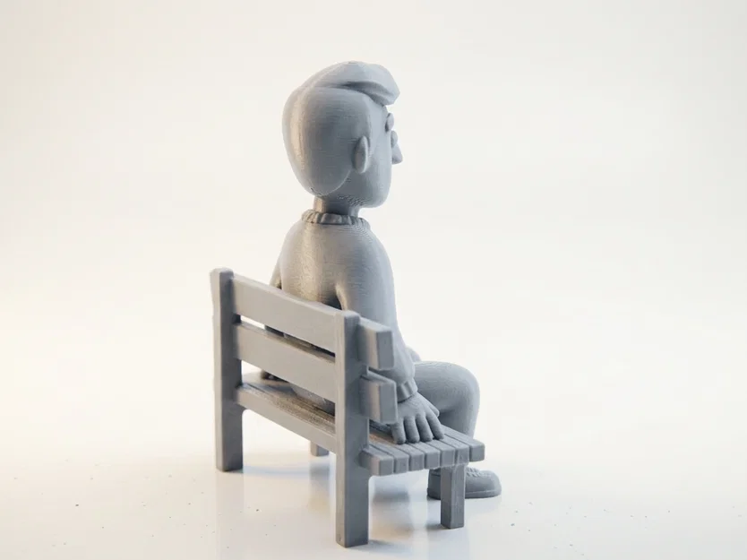 Mô hình tượng người đàn ông ngồi trên ghế đá in 3D - Image 3