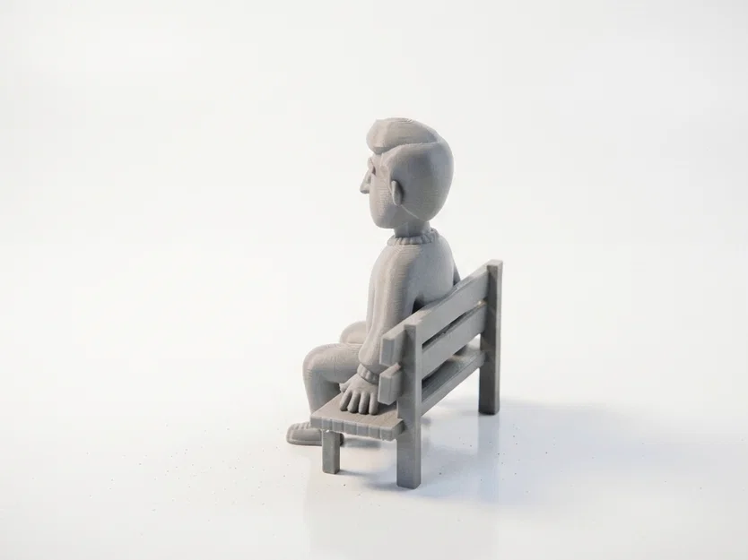 Mô hình tượng người đàn ông ngồi trên ghế đá in 3D - Image 4