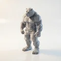 Mô hình người gấu (Man Bear) - Tượng sinh vật huyền bí in 3D - Thumbnail 1
