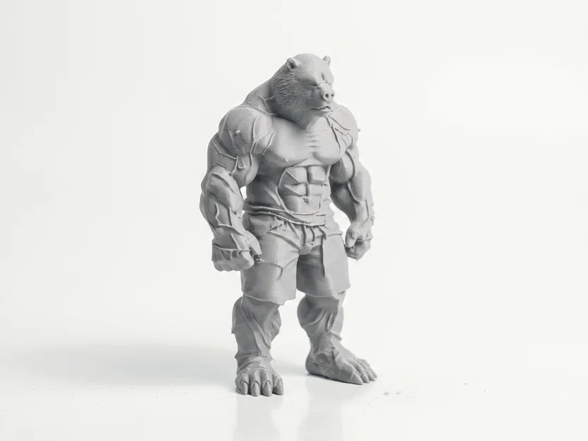 Mô hình người gấu (Man Bear) - Tượng sinh vật huyền bí in 3D - Image 2