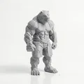 Mô hình người gấu (Man Bear) - Tượng sinh vật huyền bí in 3D - Thumbnail 2