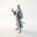 Mô hình Samurai cầm quạt - Tượng võ sĩ Nhật Bản in 3D - Thumbnail 1
