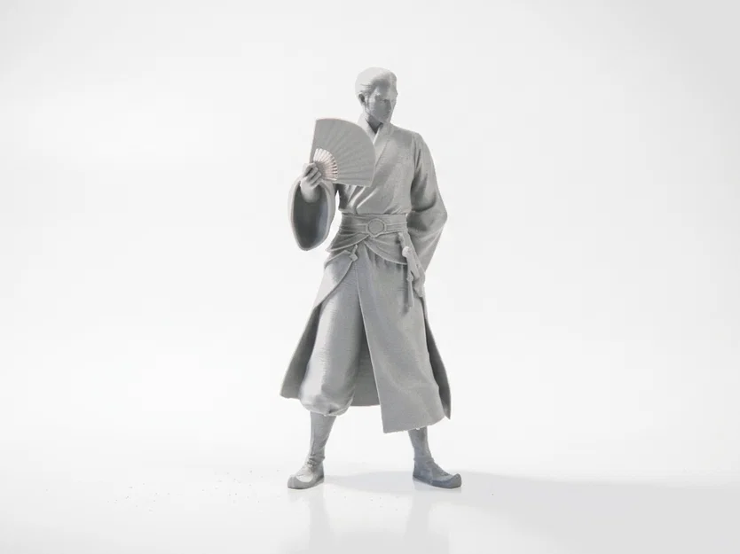 Mô hình Samurai cầm quạt - Tượng võ sĩ Nhật Bản in 3D - Image 2