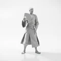 Mô hình Samurai cầm quạt - Tượng võ sĩ Nhật Bản in 3D - Thumbnail 2