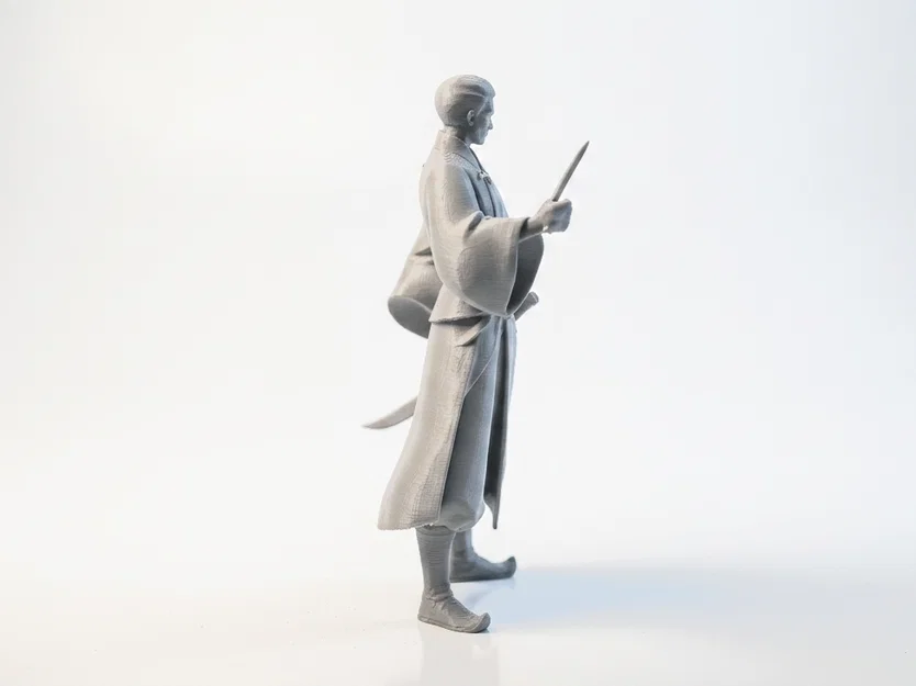 Mô hình Samurai cầm quạt - Tượng võ sĩ Nhật Bản in 3D - Image 3