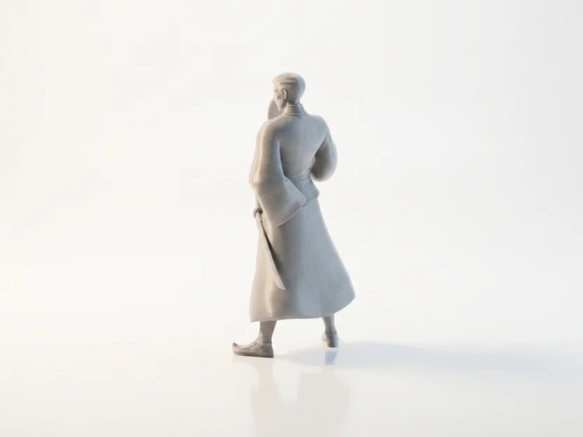 Mô hình Samurai cầm quạt - Tượng võ sĩ Nhật Bản in 3D - Image 4