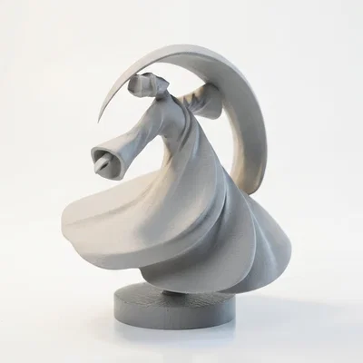 Tác phẩm điêu khắc trừu tượng đầy nghệ thuật - Mẫu in 3D độc đáo
