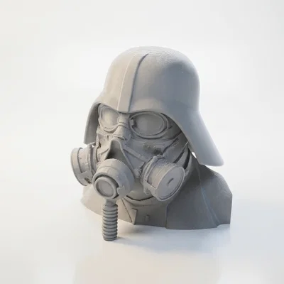 Mô hình tượng bán thân Masked Man phong cách Dystopian cho in 3D