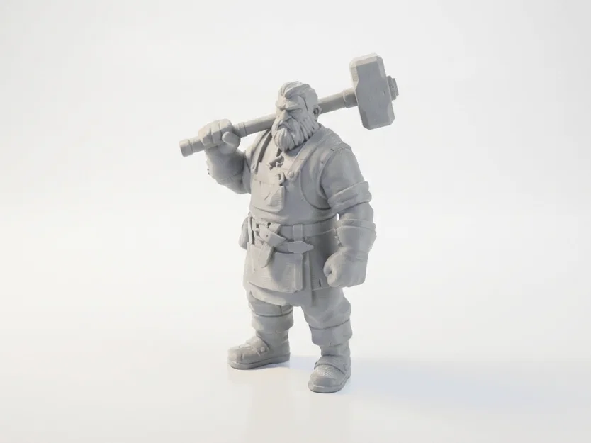 Mô hình chiến binh lùn Mason Fantasy in 3D - Image 1