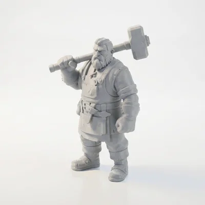 Mô hình chiến binh lùn Mason Fantasy in 3D