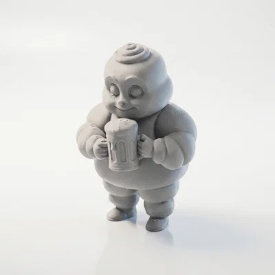 Mô hình Michelin Man uống bia – Tượng sưu tầm in 3D độc đáo