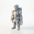 Mô hình chiến sĩ cứu hỏa cơ khí (Mech Suit Fireman) - In 3D Sưu tầm - Thumbnail 1