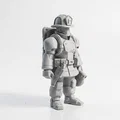 Mô hình chiến sĩ cứu hỏa cơ khí (Mech Suit Fireman) - In 3D Sưu tầm - Thumbnail 2