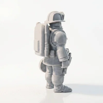 Mô hình chiến sĩ cứu hỏa cơ khí (Mech Suit Fireman) - In 3D Sưu tầm
