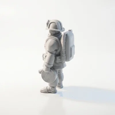 Mô hình chiến sĩ cứu hỏa cơ khí (Mech Suit Fireman) - In 3D Sưu tầm