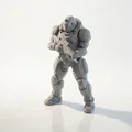 Mô hình tượng Mech Suit Gunman Sci-Fi in 3D - Thumbnail 1
