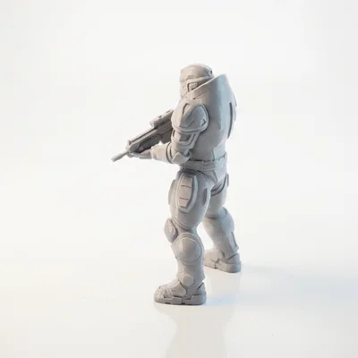 Mô hình tượng Mech Suit Gunman Sci-Fi in 3D