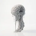 Mô hình điêu khắc Não bộ tan chảy - Tệp 3D Printable độc đáo - Thumbnail 2