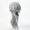 Mô hình điêu khắc Não bộ tan chảy - Tệp 3D Printable độc đáo - Thumbnail 3