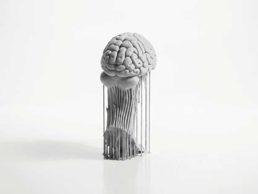 Mô hình điêu khắc Não bộ tan chảy - Tệp 3D Printable độc đáo - Image 4