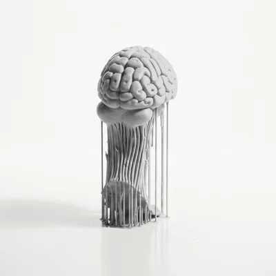 Mô hình điêu khắc Não bộ tan chảy - Tệp 3D Printable độc đáo