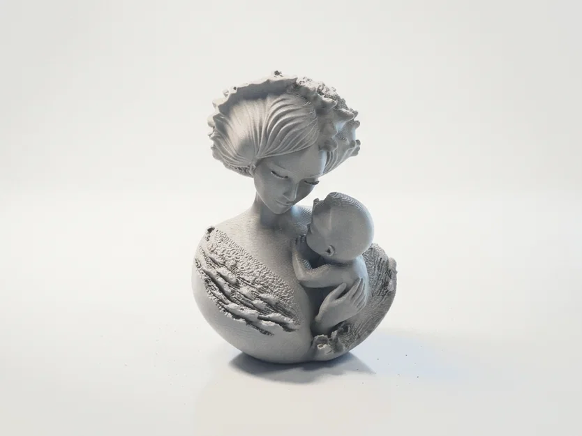 Tượng điêu khắc Mẹ và Bé in 3D - Image 1