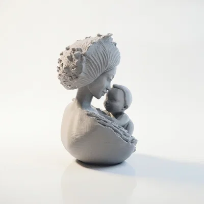 Tượng điêu khắc Mẹ và Bé in 3D