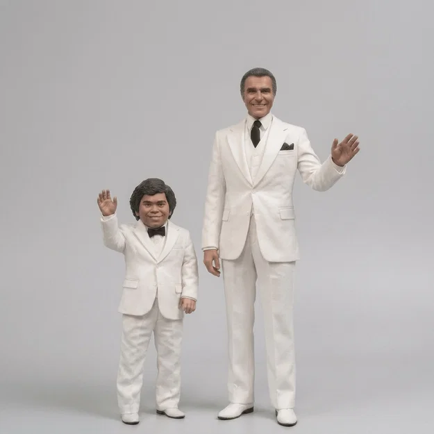 Mô hình 3D bộ đôi Mr. Roarke và Tattoo từ phim Fantasy Island - Image 1