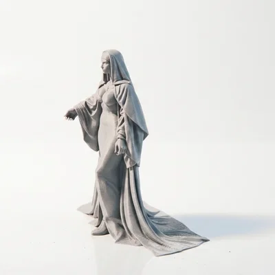 Mô hình in 3D tượng Mother Superior với áo choàng trùm đầu