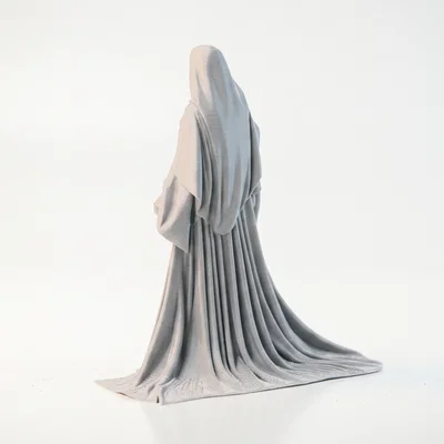 Mô hình in 3D tượng Mother Superior với áo choàng trùm đầu