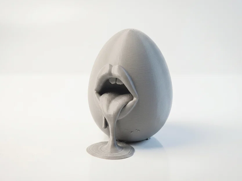Mô hình điêu khắc siêu thực Mouthful Of Egg - Tệp STL in 3D - Image 1