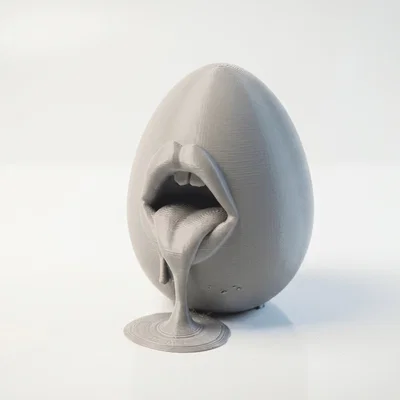 Mô hình điêu khắc siêu thực Mouthful Of Egg - Tệp STL in 3D