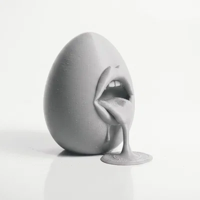 Mô hình điêu khắc siêu thực Mouthful Of Egg - Tệp STL in 3D