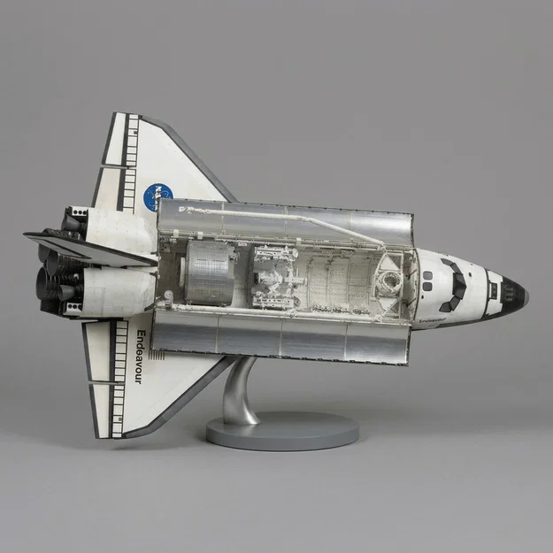 Mô hình 3D tàu vũ trụ Space Shuttle Endeavour 2011 siêu chi tiết - Image 1