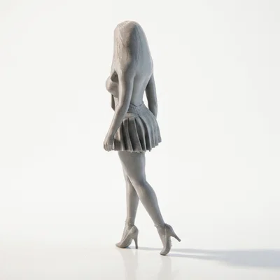 Mô hình Figurine Nữ Sinh Tinh Nghịch in 3D sưu tầm