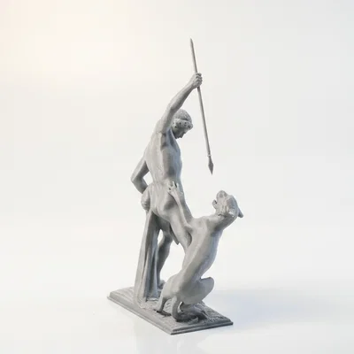 Mô hình điêu khắc 3D Chiến binh đối đầu Báo đen