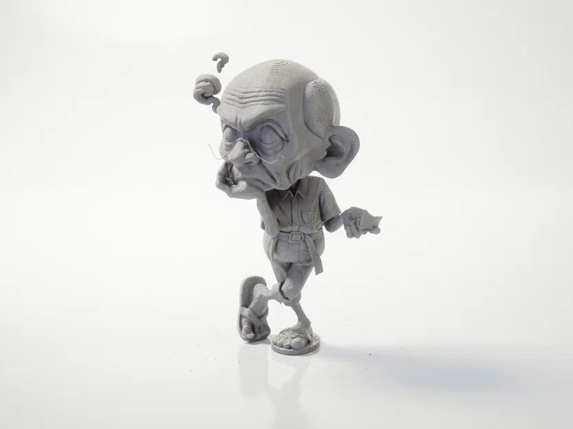 Mô hình 3D Cụ Ông Cầm Ghi Chú - Figurine trang trí độc đáo - Image 1