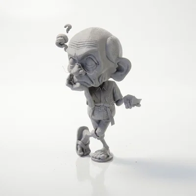 Mô hình 3D Cụ Ông Cầm Ghi Chú - Figurine trang trí độc đáo