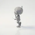 Mô hình 3D Cụ Ông Cầm Ghi Chú - Figurine trang trí độc đáo - Thumbnail 4