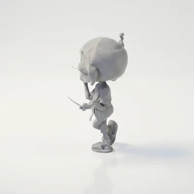 Mô hình 3D Cụ Ông Cầm Ghi Chú - Figurine trang trí độc đáo