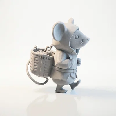 Mô hình tượng chú chuột Ratpacker mặc áo Hoodie in 3D