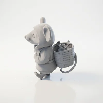 Mô hình tượng chú chuột Ratpacker mặc áo Hoodie in 3D