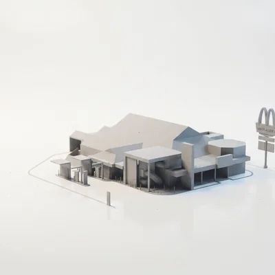 Mô hình kiến trúc nhà hàng McDonald's in 3D