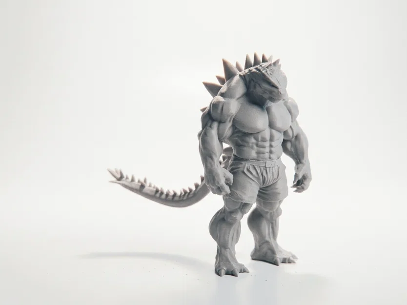 Mô hình Chiến binh Bò sát Fantasy - File STL in 3D sưu tầm - Image 2