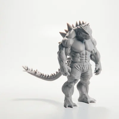 Mô hình Chiến binh Bò sát Fantasy - File STL in 3D sưu tầm