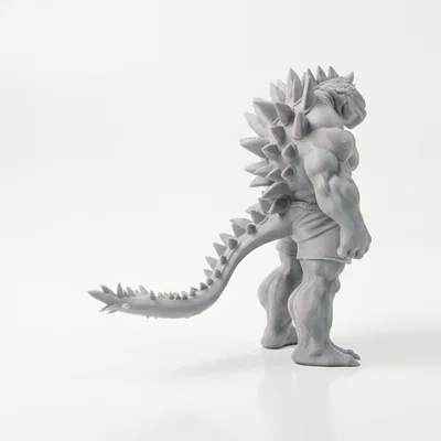 Mô hình Chiến binh Bò sát Fantasy - File STL in 3D sưu tầm