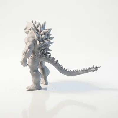 Mô hình Chiến binh Bò sát Fantasy - File STL in 3D sưu tầm