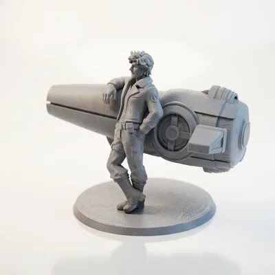 Mô hình Rocket Man: Tượng phi hành gia anh hùng sưu tầm in 3D