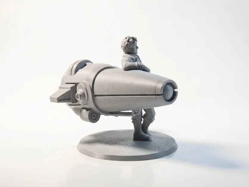 Mô hình Rocket Man: Tượng phi hành gia anh hùng sưu tầm in 3D - Image 3