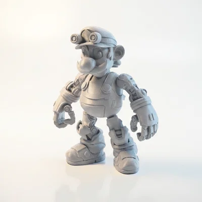 Mô hình 3D nhân vật Robot thợ sửa ống nước